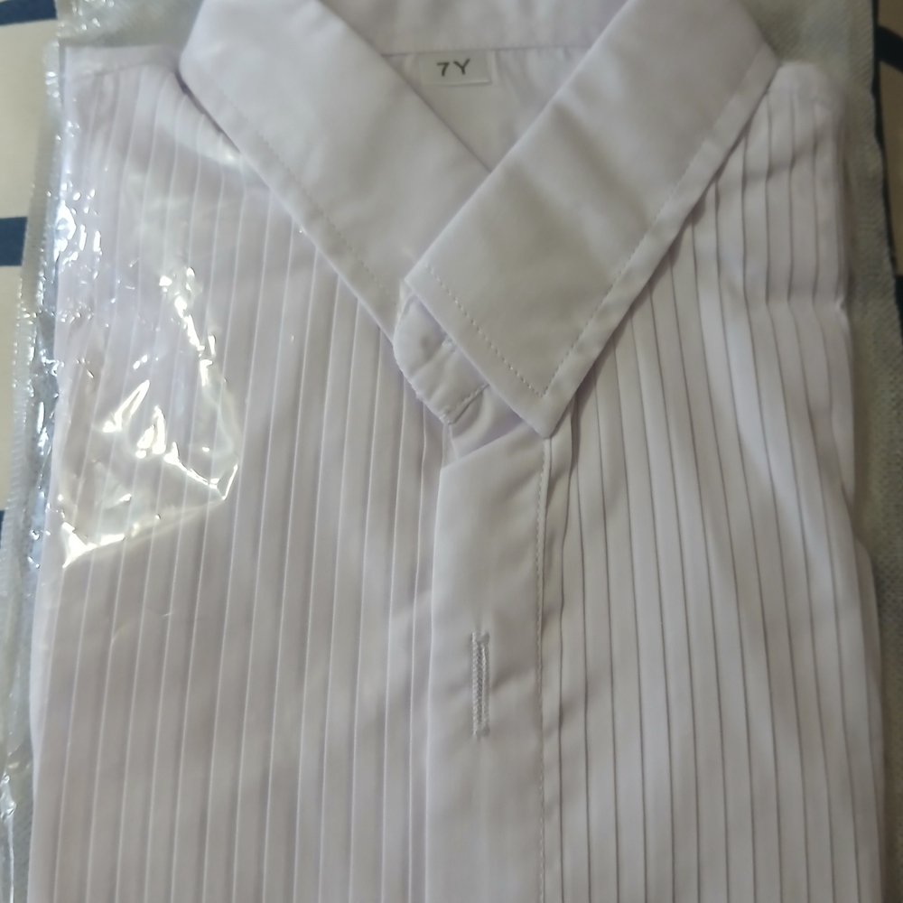 Boys White Button Down Shirt